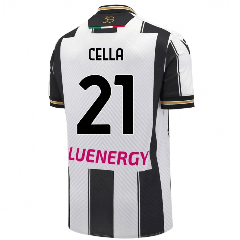 Danxen Donna Maglia Leonardo Cella #21 Bianco Nero Kit Gara Home 2024/25 Maglietta