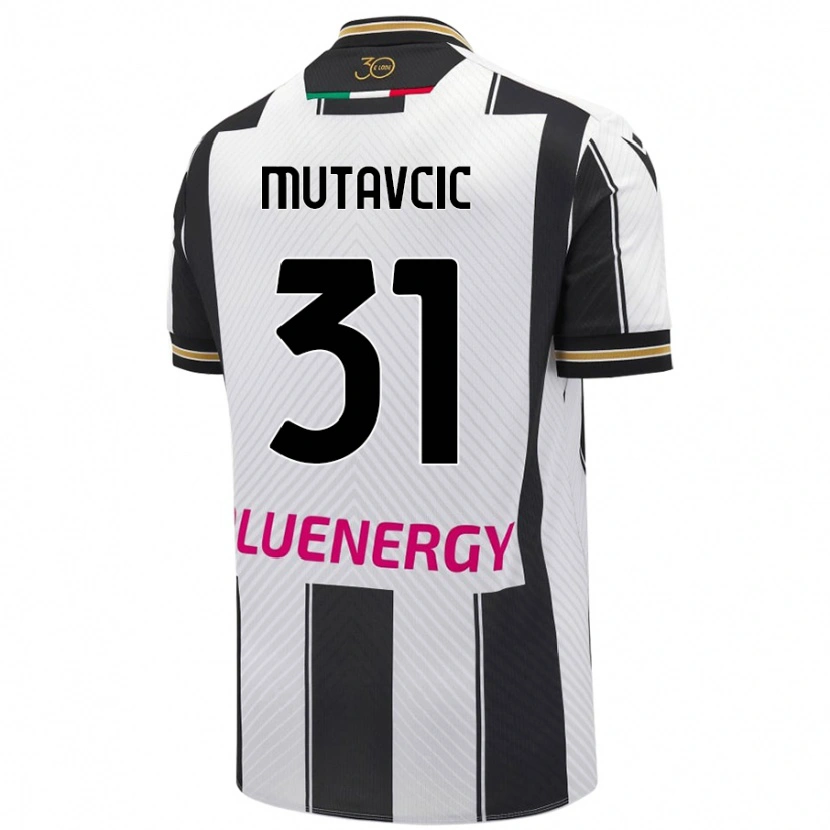 Danxen Donna Maglia Jan Mutavcic #31 Bianco Nero Kit Gara Home 2024/25 Maglietta