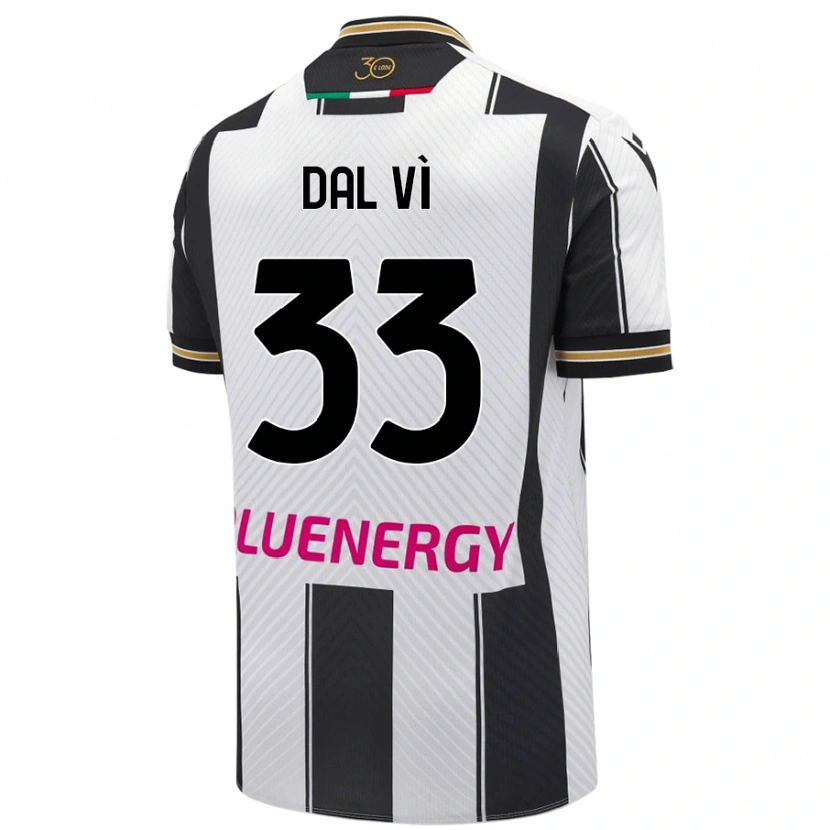 Danxen Donna Maglia Matteo Dal Vì #33 Bianco Nero Kit Gara Home 2024/25 Maglietta