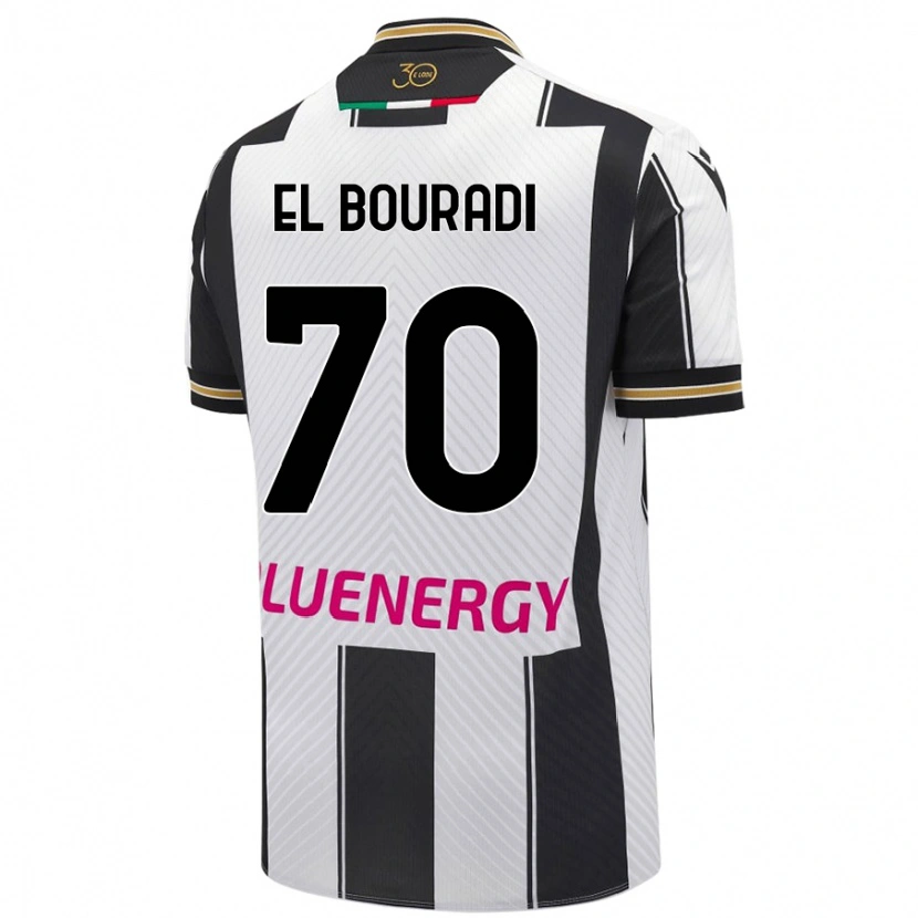 Danxen Donna Maglia Walid El Bouradi #70 Bianco Nero Kit Gara Home 2024/25 Maglietta