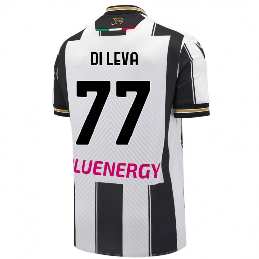 Danxen Donna Maglia Vincenzo Di Leva #77 Bianco Nero Kit Gara Home 2024/25 Maglietta