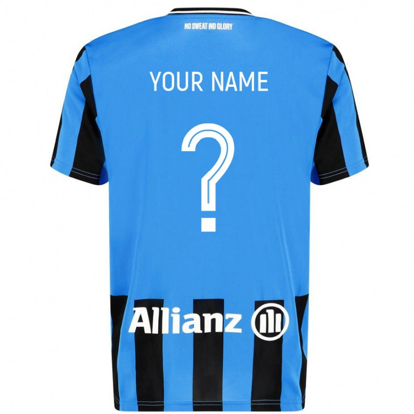 Danxen Donna Maglia Il Tuo Nome #0 Azzurro Nero Kit Gara Home 2024/25 Maglietta