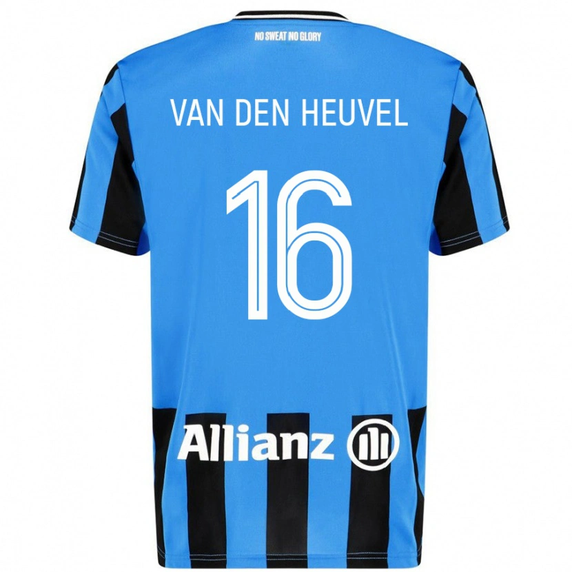 Danxen Donna Maglia Dani Van Den Heuvel #16 Azzurro Nero Kit Gara Home 2024/25 Maglietta