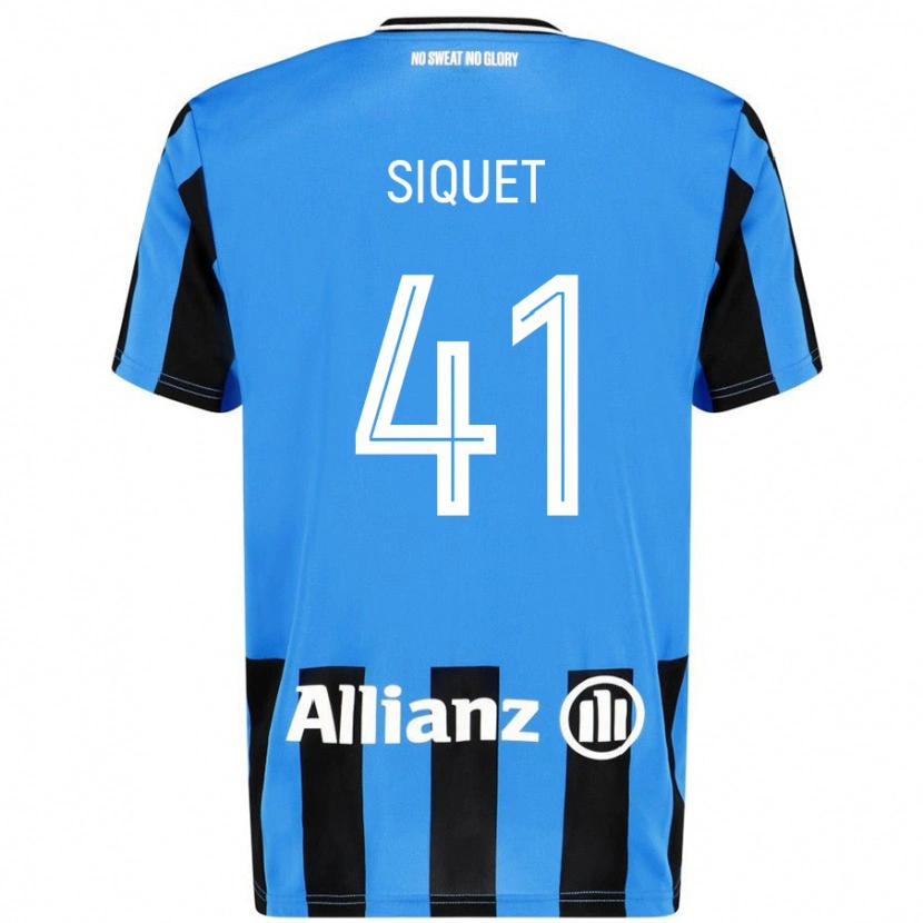 Danxen Donna Maglia Hugo Siquet #41 Azzurro Nero Kit Gara Home 2024/25 Maglietta