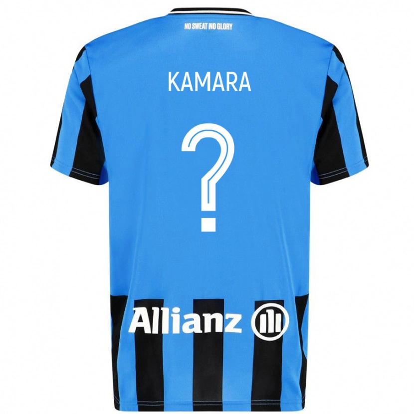 Danxen Donna Maglia Al-Hassan Kamara #0 Azzurro Nero Kit Gara Home 2024/25 Maglietta
