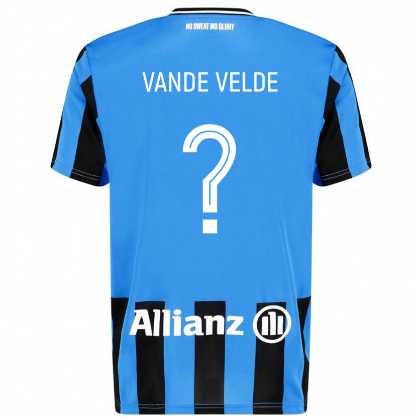Danxen Donna Maglia Chloé Vande Velde #0 Azzurro Nero Kit Gara Home 2024/25 Maglietta