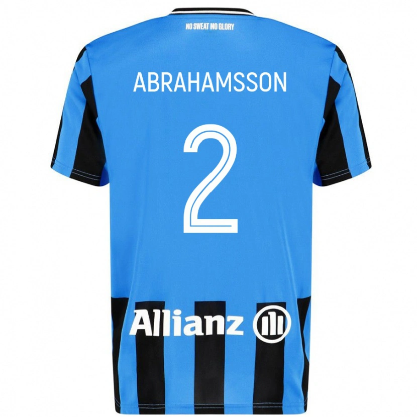 Danxen Donna Maglia Sejde Abrahamsson #2 Azzurro Nero Kit Gara Home 2024/25 Maglietta
