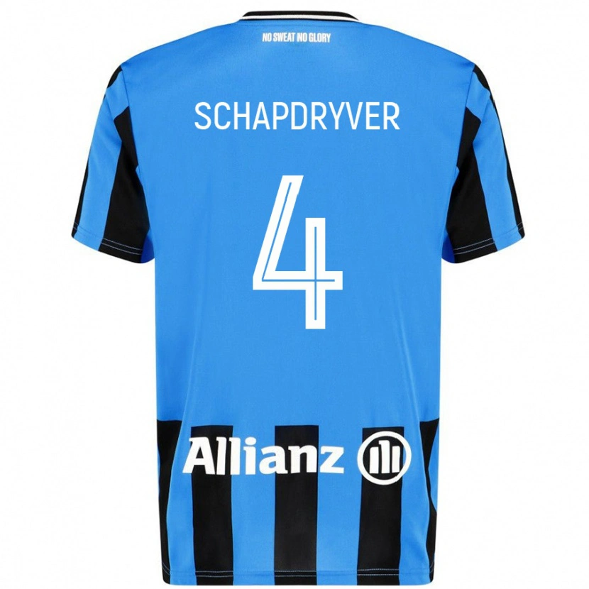 Danxen Donna Maglia Emely Schapdryver #4 Azzurro Nero Kit Gara Home 2024/25 Maglietta