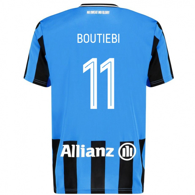 Danxen Donna Maglia Rania Boutiebi #11 Azzurro Nero Kit Gara Home 2024/25 Maglietta