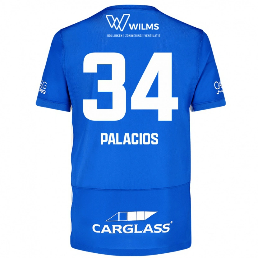Danxen Donna Maglia Adrián Palacios #34 Blu Kit Gara Home 2024/25 Maglietta