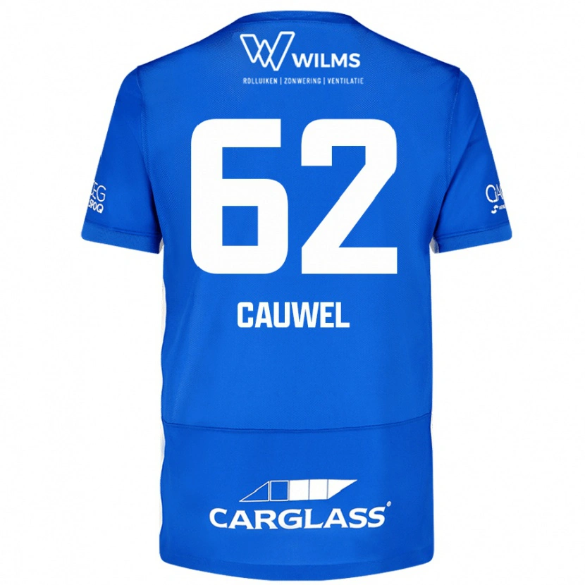 Danxen Donna Maglia Michiel Cauwel #62 Blu Kit Gara Home 2024/25 Maglietta
