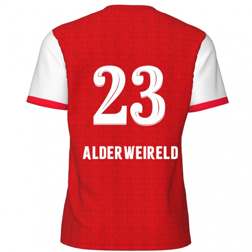 Danxen Donna Maglia Toby Alderweireld #23 Rosso Bianco Kit Gara Home 2024/25 Maglietta