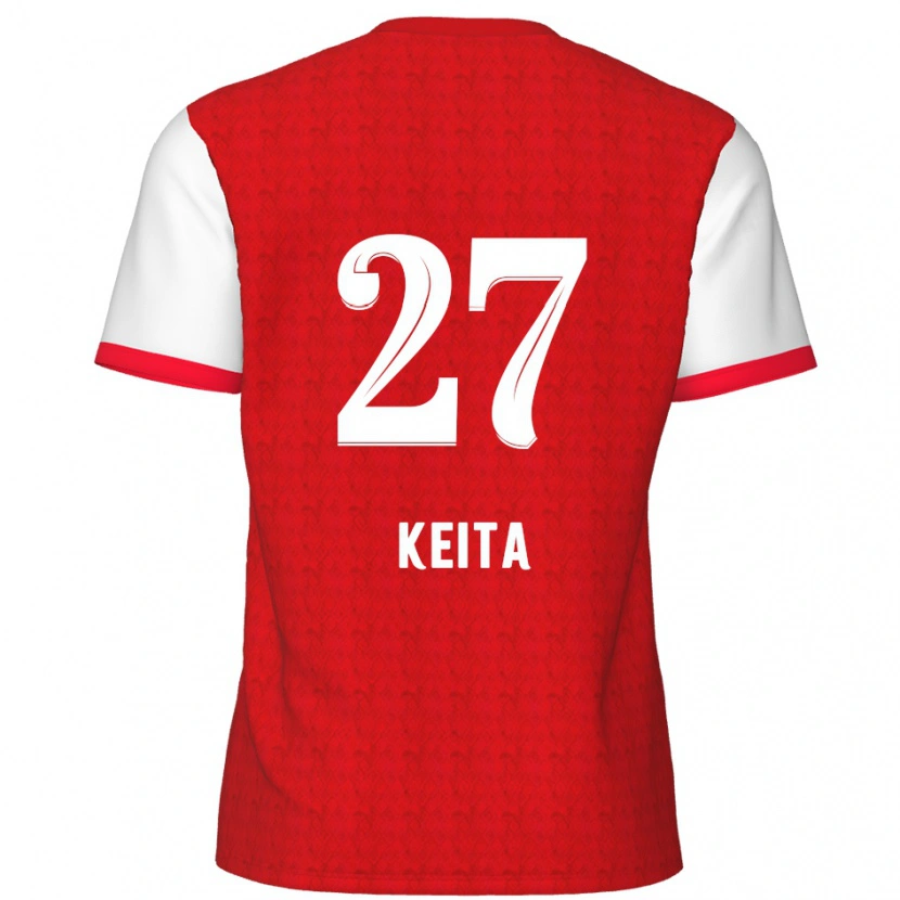 Danxen Donna Maglia Mandela Keita #27 Rosso Bianco Kit Gara Home 2024/25 Maglietta