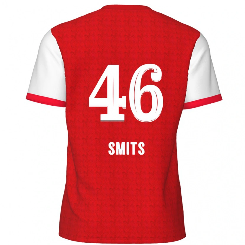 Danxen Donna Maglia Milan Smits #46 Rosso Bianco Kit Gara Home 2024/25 Maglietta