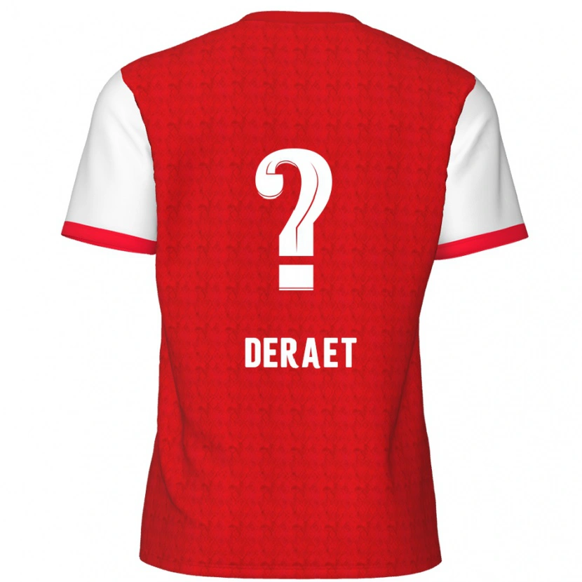 Danxen Donna Maglia Xavi Deraet #0 Rosso Bianco Kit Gara Home 2024/25 Maglietta