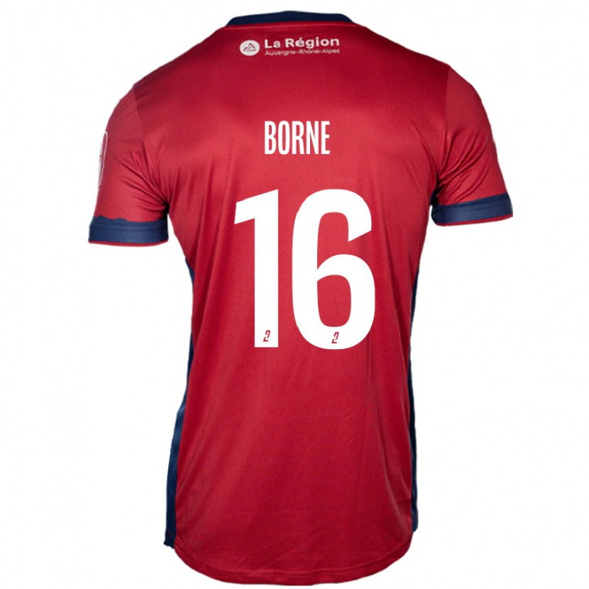 Danxen Donna Maglia Théo Borne #16 Borgogna Chiaro Kit Gara Home 2024/25 Maglietta