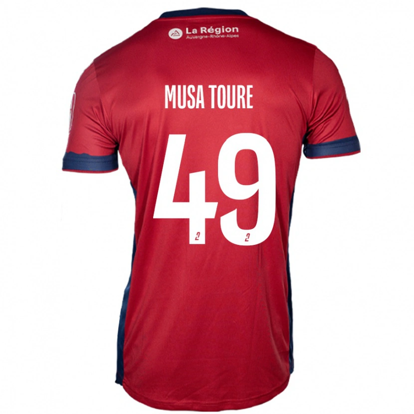 Danxen Donna Maglia Musa Toure #49 Borgogna Chiaro Kit Gara Home 2024/25 Maglietta