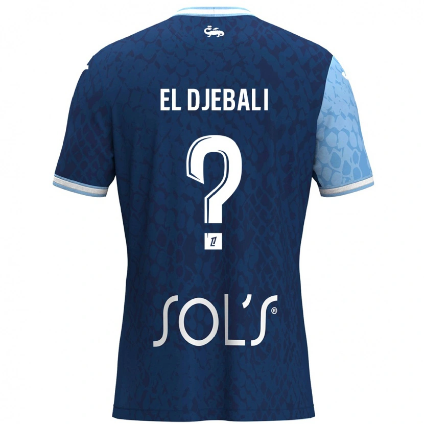 Danxen Donna Maglia Rayan El Djebali #0 Azzurro Blu Scuro Kit Gara Home 2024/25 Maglietta