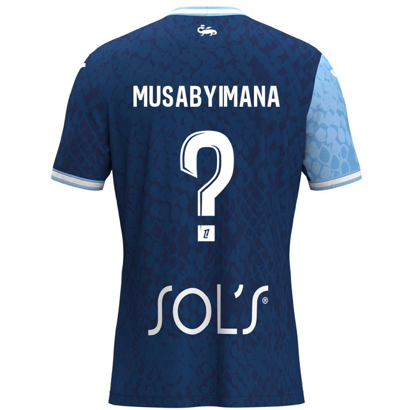 Danxen Donna Maglia Thierry Musabyimana #0 Azzurro Blu Scuro Kit Gara Home 2024/25 Maglietta