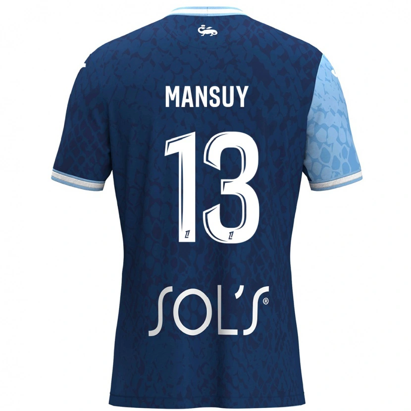 Danxen Donna Maglia Héloïse Mansuy #13 Azzurro Blu Scuro Kit Gara Home 2024/25 Maglietta