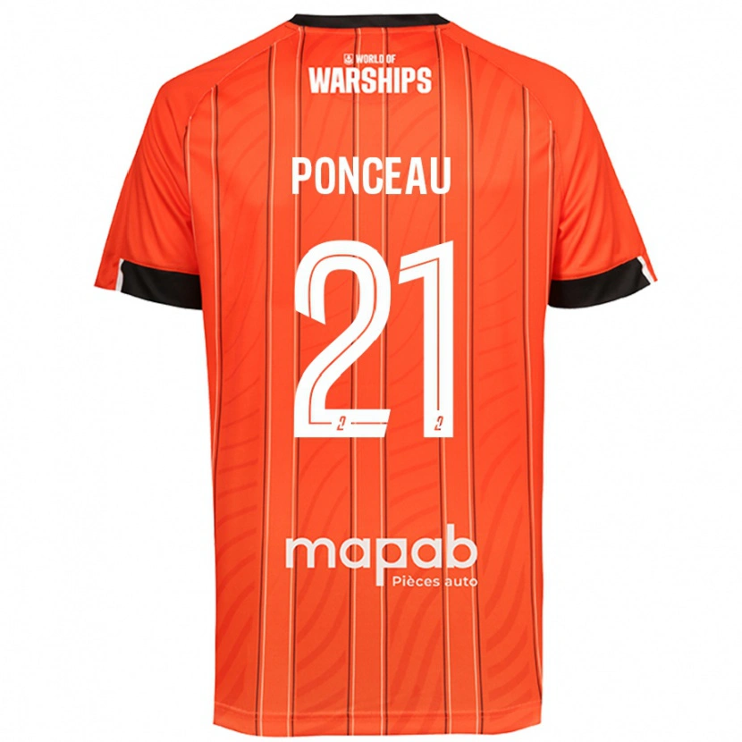 Danxen Donna Maglia Julien Ponceau #21 Arancione Kit Gara Home 2024/25 Maglietta