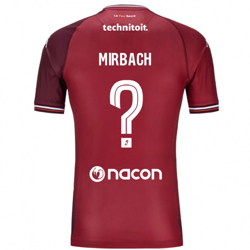 Danxen Donna Maglia Alexis Mirbach #0 Rosso Granata Kit Gara Home 2024/25 Maglietta