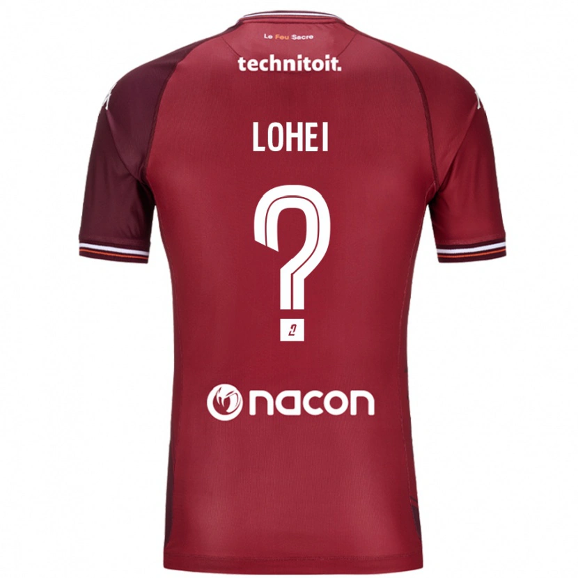 Danxen Donna Maglia Fabio Lohei #0 Rosso Granata Kit Gara Home 2024/25 Maglietta