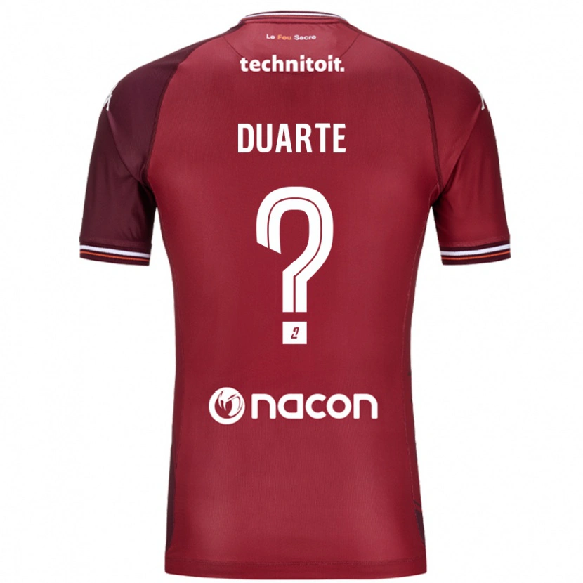 Danxen Donna Maglia Diego Duarte #0 Rosso Granata Kit Gara Home 2024/25 Maglietta