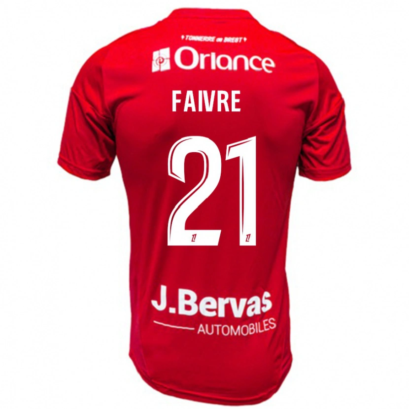 Danxen Donna Maglia Romain Faivre #21 Rosso Bianco Kit Gara Home 2024/25 Maglietta