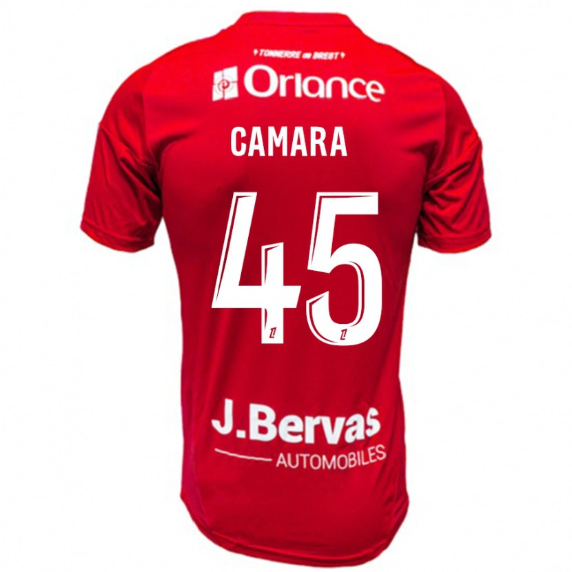 Danxen Donna Maglia Mahdi Camara #45 Rosso Bianco Kit Gara Home 2024/25 Maglietta