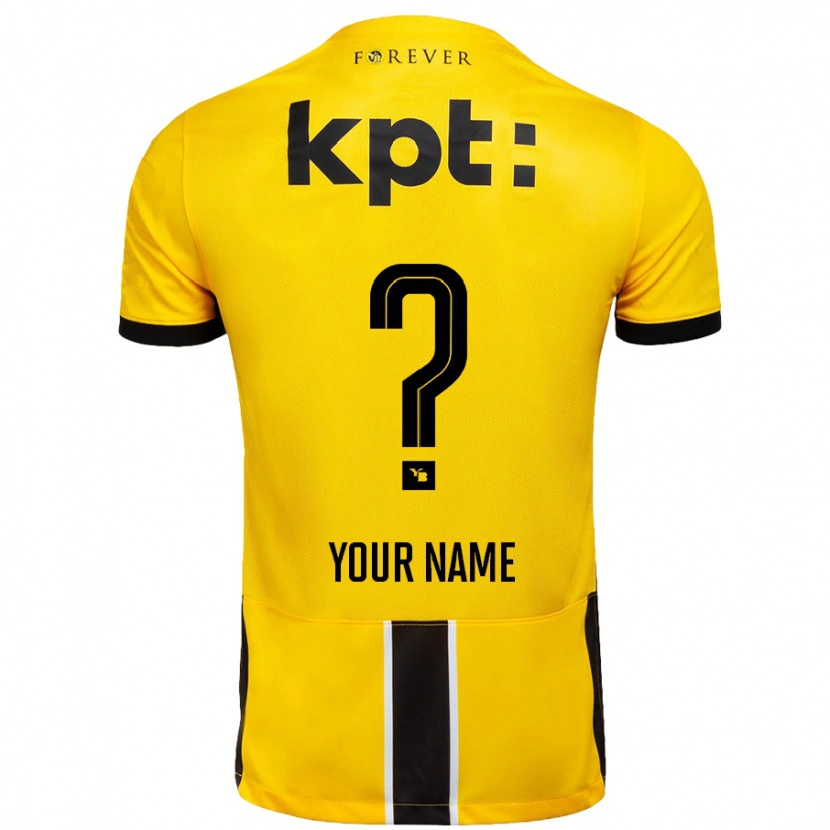 Danxen Donna Maglia Il Tuo Nome #0 Giallo Nero Kit Gara Home 2024/25 Maglietta