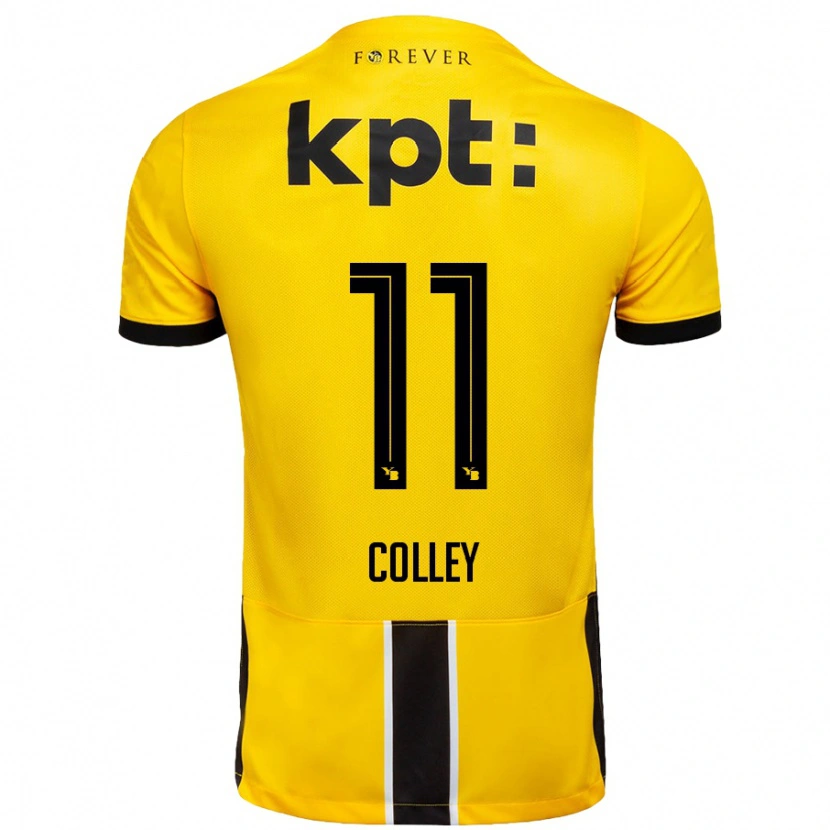 Danxen Donna Maglia Ebrima Colley #11 Giallo Nero Kit Gara Home 2024/25 Maglietta