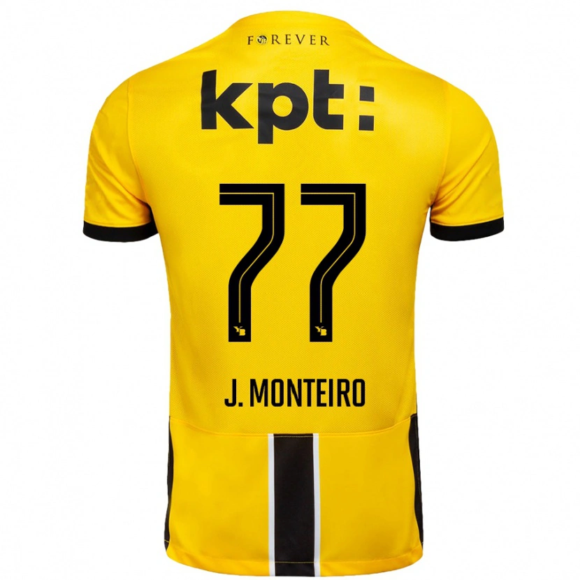 Danxen Donna Maglia Joël Monteiro #77 Giallo Nero Kit Gara Home 2024/25 Maglietta