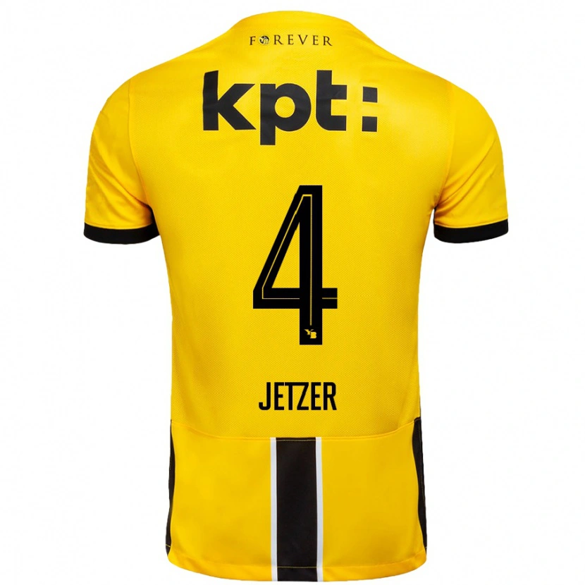 Danxen Donna Maglia Lorin Jetzer #4 Giallo Nero Kit Gara Home 2024/25 Maglietta