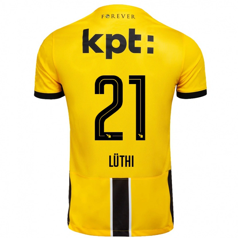 Danxen Donna Maglia Janis Lüthi #21 Giallo Nero Kit Gara Home 2024/25 Maglietta