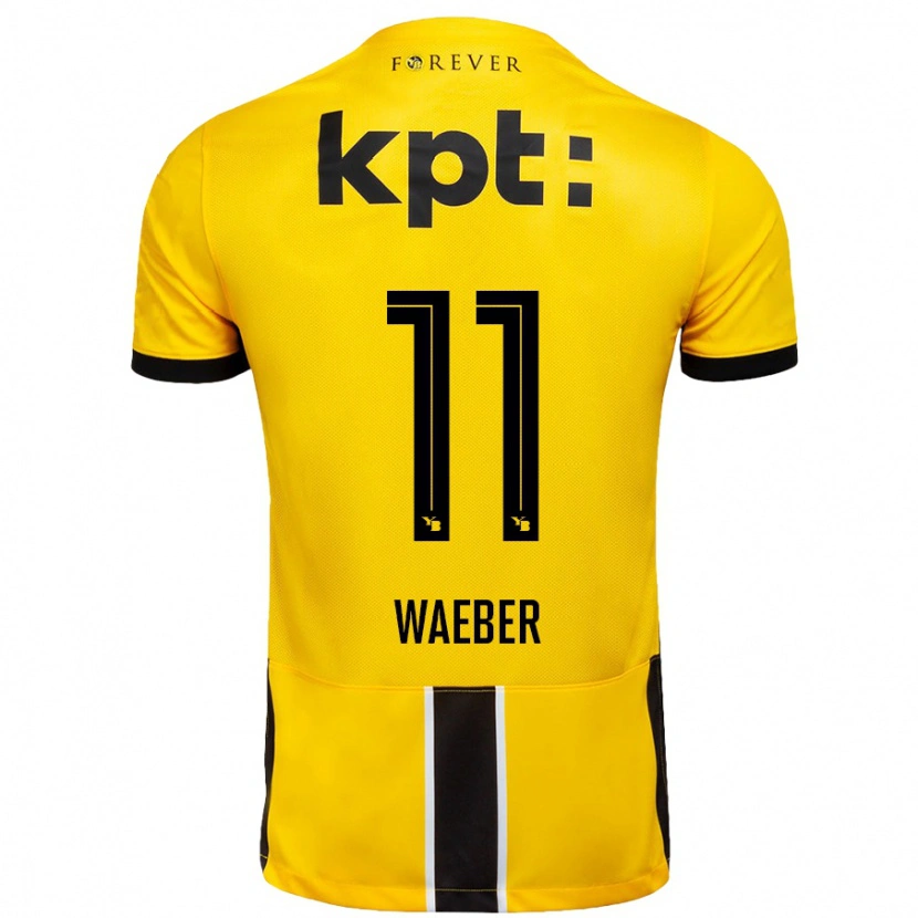 Danxen Donna Maglia Stéphanie Waeber #11 Giallo Nero Kit Gara Home 2024/25 Maglietta