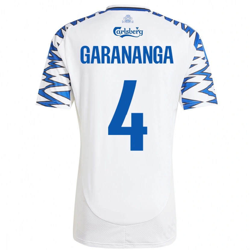 Danxen Donna Maglia Munashe Garananga #4 Bianco Azzurro Kit Gara Home 2024/25 Maglietta
