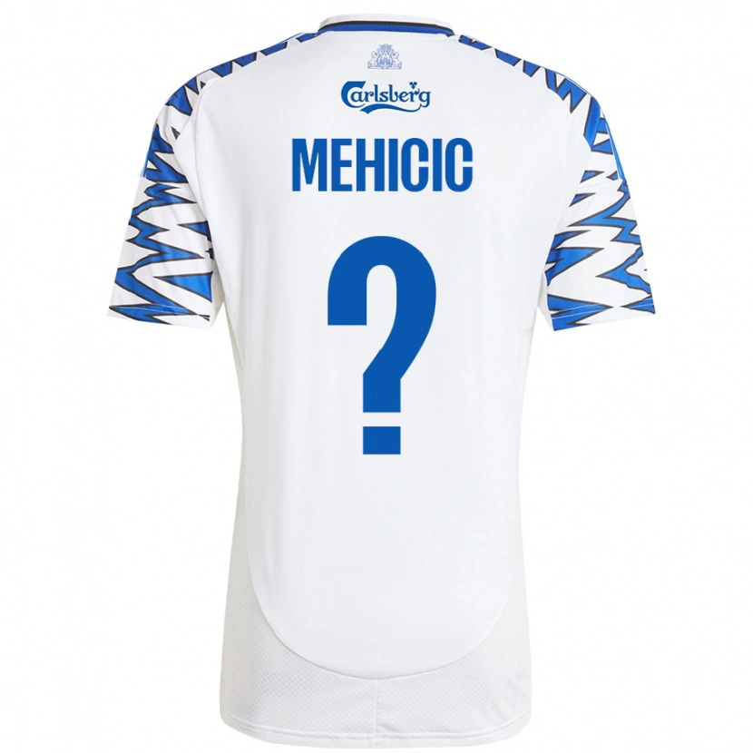 Danxen Donna Maglia Elvin Mehicic #0 Bianco Azzurro Kit Gara Home 2024/25 Maglietta