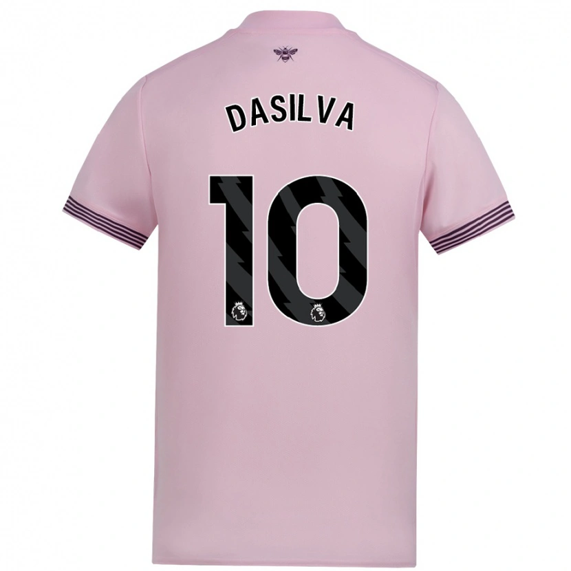 Danxen Donna Maglia Josh Dasilva #10 Rosa Kit Gara Away 2024/25 Maglietta