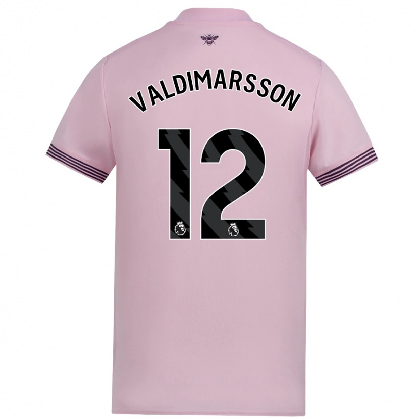 Danxen Donna Maglia Hákon Rafn Valdimarsson #12 Rosa Kit Gara Away 2024/25 Maglietta
