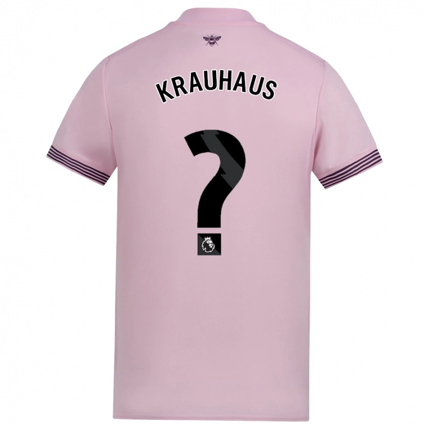 Danxen Donna Maglia Ben Krauhaus #0 Rosa Kit Gara Away 2024/25 Maglietta