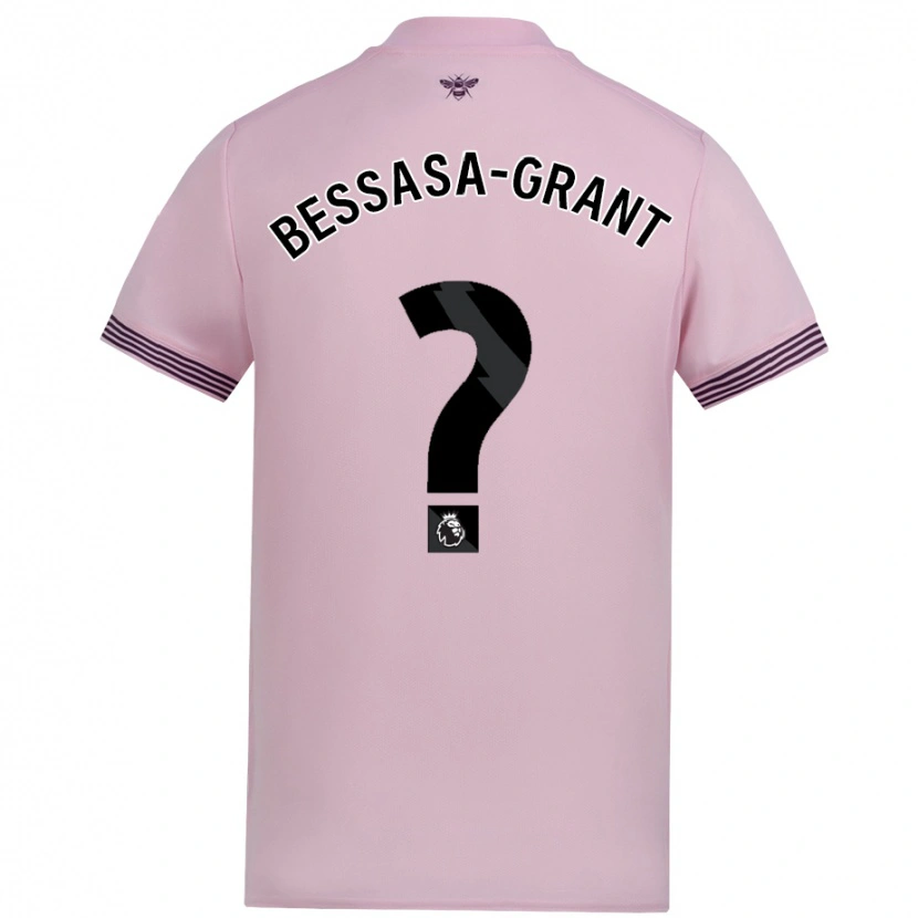 Danxen Donna Maglia Mekhai Bessasa-Grant #0 Rosa Kit Gara Away 2024/25 Maglietta