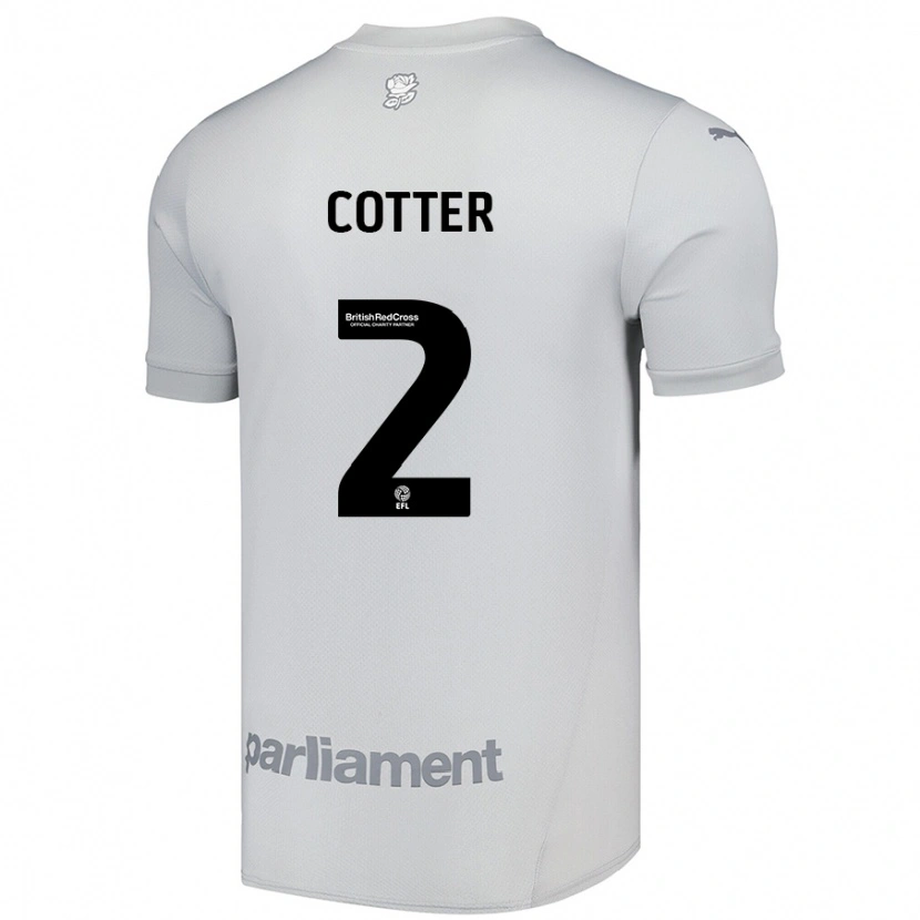 Danxen Donna Maglia Barry Cotter #2 Grigio Argento Kit Gara Away 2024/25 Maglietta