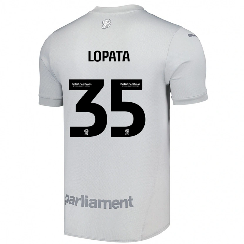 Danxen Donna Maglia Kacper Lopata #35 Grigio Argento Kit Gara Away 2024/25 Maglietta