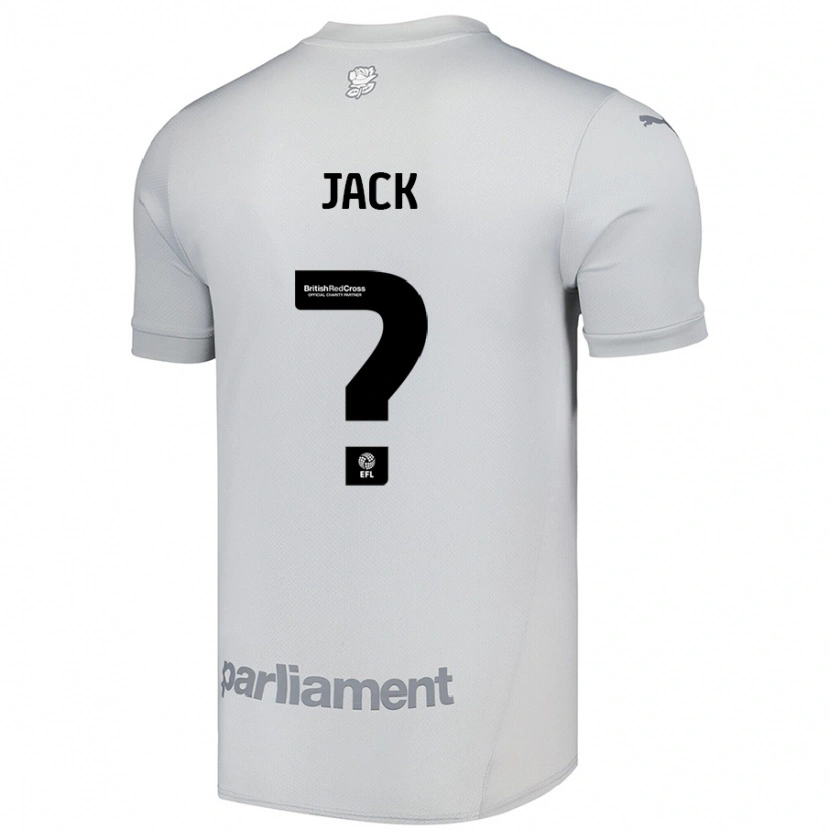 Danxen Donna Maglia Jack Woodcock #0 Grigio Argento Kit Gara Away 2024/25 Maglietta