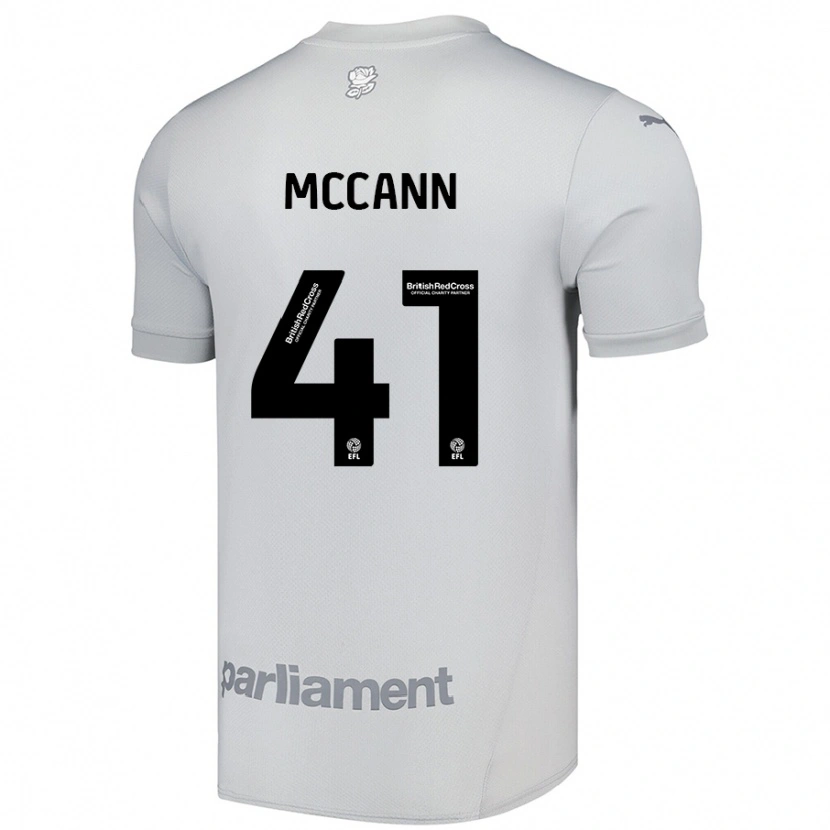 Danxen Donna Maglia Bayley Mccann #41 Grigio Argento Kit Gara Away 2024/25 Maglietta
