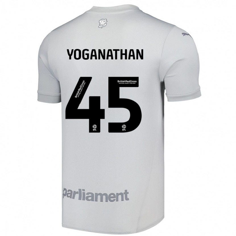 Danxen Donna Maglia Vimal Yoganathan #45 Grigio Argento Kit Gara Away 2024/25 Maglietta