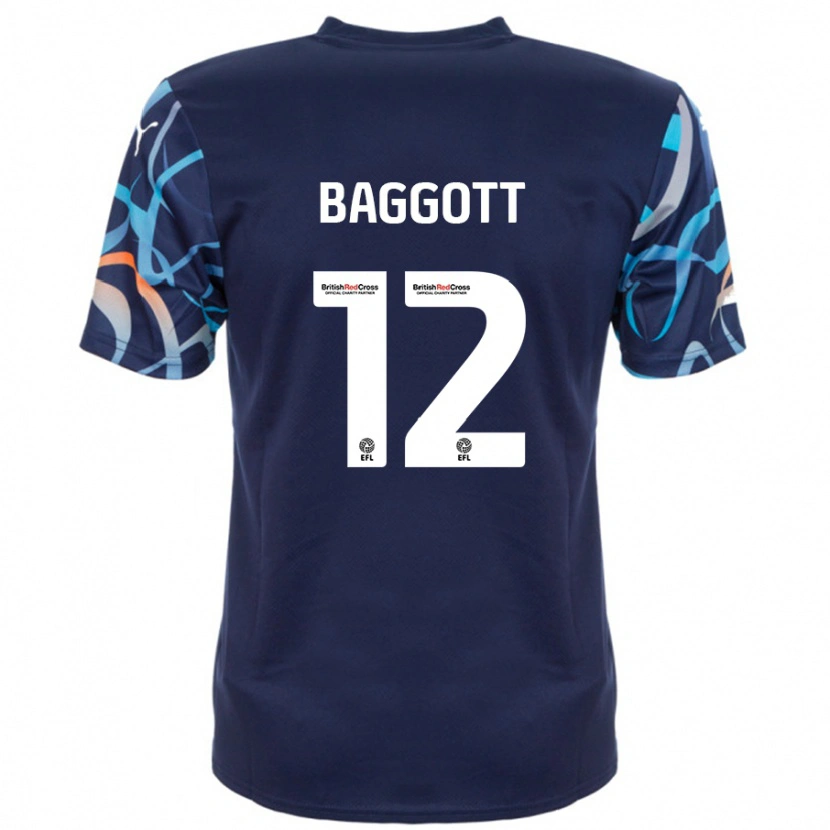 Danxen Donna Maglia Elkan Baggott #12 Blu Navy Kit Gara Away 2024/25 Maglietta