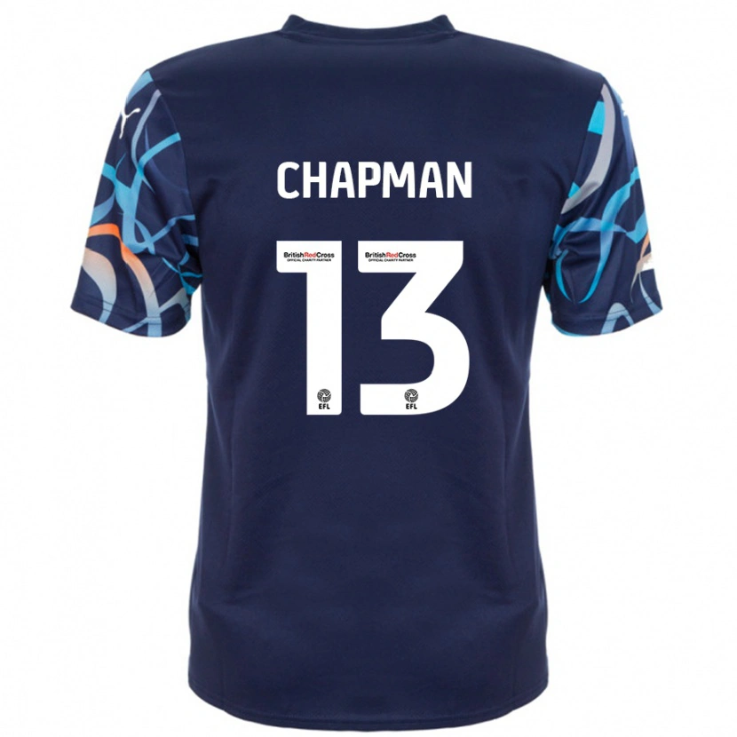 Danxen Donna Maglia Mackenzie Chapman #13 Blu Navy Kit Gara Away 2024/25 Maglietta