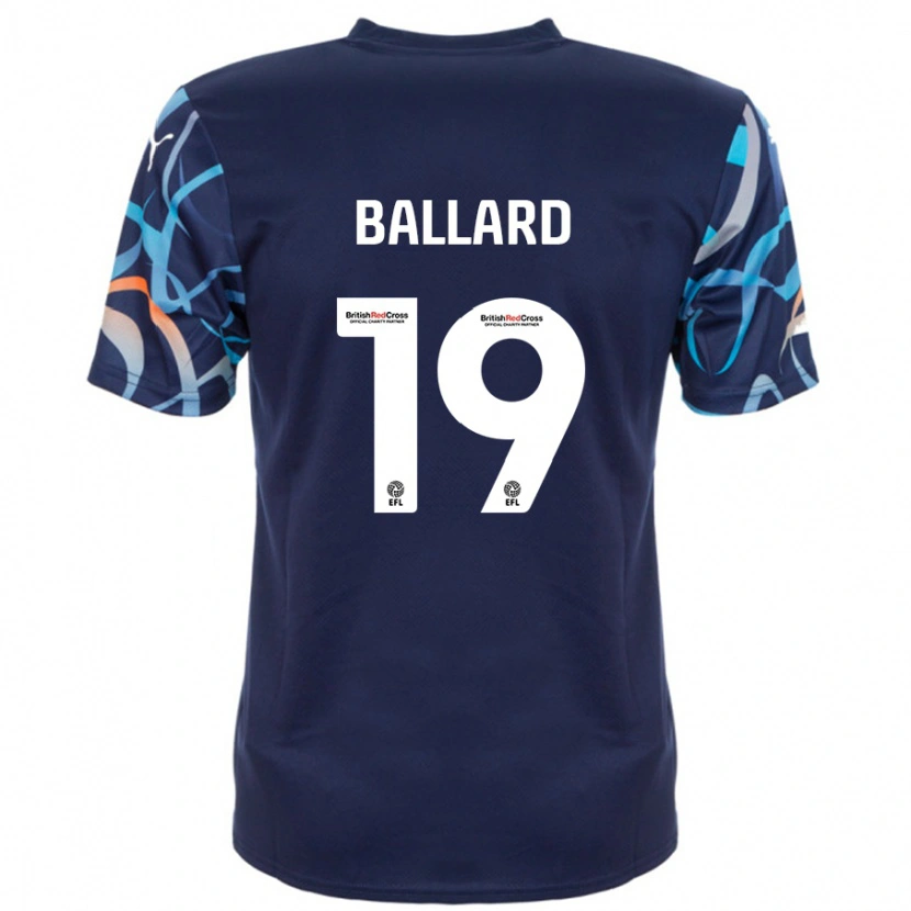 Danxen Donna Maglia Dom Ballard #19 Blu Navy Kit Gara Away 2024/25 Maglietta